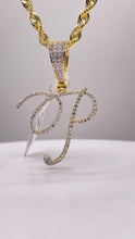 Load image into Gallery viewer, 0.44 CT. Natural Diamond Initial P Pendent In 10 KT Yellow Gold