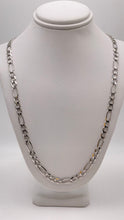 Load image into Gallery viewer, 5mm Figaro Link Chain In 10 KT White Gold