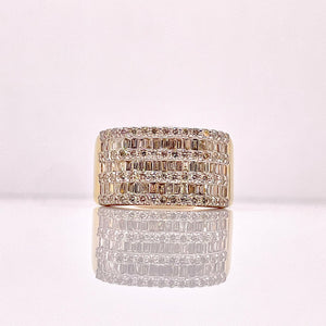 1.65 CT. Natural Diamond Men’s Ring In 10 KT Yellow Gold