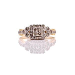 0.50 CT. Natural Diamond Ladies Ring In 10 KT Yellow Gold