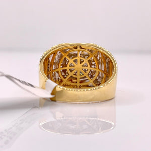 0.60 CT. Natural Diamond Men’s Square Shape Ring In 10 KT Yellow Gold