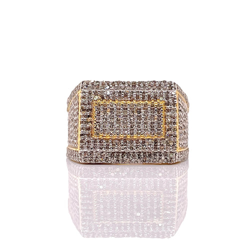 1.35 CT. Natural Diamond Men’s Ring In 10 KT Yellow Gold