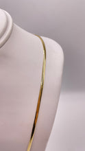 Load image into Gallery viewer, 2.1mm Herringbone Link Chain In 10 KT Yellow Gold