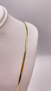2.1mm Herringbone Link Chain In 10 KT Yellow Gold