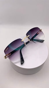 Cartier Black & Gold Acetate Sunglasses