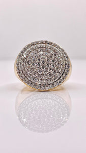 2.5 CT. Natural Diamond Men’s Circle Shape Ring In 10 KT Yellow Gold