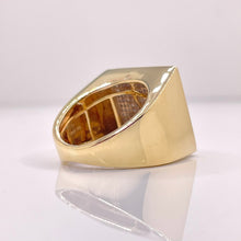 Load image into Gallery viewer, 0.75 CT. Natural Diamond Men’s Square Ring In 10 KT Yellow Gold