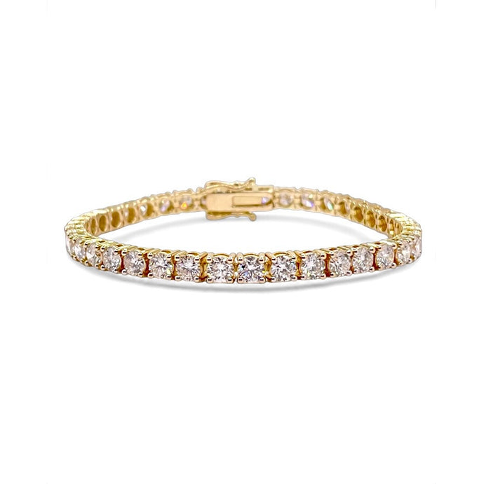 10.01 CT. T.D.W Lab Grown Diamond Tennis Bracelet In 14 KT Yellow Gold