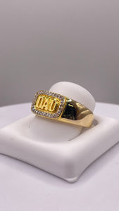 0.15 CT. Natural Diamond DAD Ring In 10 KT Yellow Gold