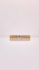 CZ Women’s Band In 10 KT Yellow Gold