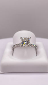 1.55 C.T T.W Princess-Cut Lab Grown Diamond Engagement Ring In 14 KT Yellow Gold