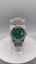 Load image into Gallery viewer, 36mm DateJust Rolex With Green Diamond Dial