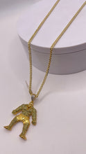 Load image into Gallery viewer, 1.04 CT. Natural Diamond Hulk Pendent &amp; Franco Chain Combo In 10 KT Yellow Gold