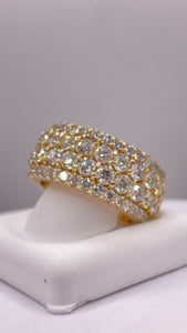 7.00 CT. Natural Diamond 14 KT Yellow Gold Men’s Eternity Ring