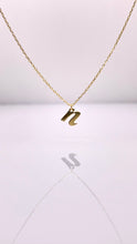 Load image into Gallery viewer, Dainty Initial Pendent &amp; Chain Combo In 10 KT Yellow Gold