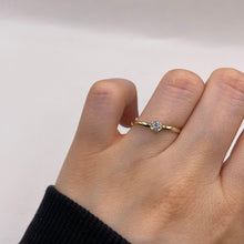 Load image into Gallery viewer, Bezel Set Women’s Dainty CZ Ring In 10 KT Yellow Gold