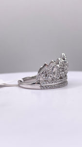 Women’s Tiara Ring In Silver With CZ