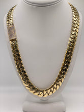 Load image into Gallery viewer, 13.8mm Solid Miami Cuban Chain Featuring Natural Diamond Box Lock