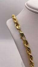 Load image into Gallery viewer, 7mm Solid Rope Chain In 10 KT Yellow Gold