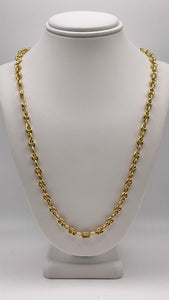 4.8mm Puff Gucci Link Chain In 14 KT Yellow Gold