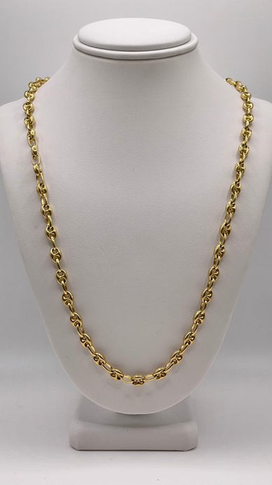 4.8mm Puff Gucci Link Chain In 14 KT Yellow Gold