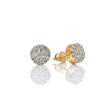 Load image into Gallery viewer, 0.40 CT. Natural Diamond Men’s Round Shape Stud Earrings In 10 KT Yellow Gold