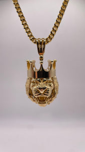 Lion Pendent In 10 KT Yellow Gold