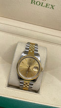 Load image into Gallery viewer, 36mm Two-Tone DateJust Rolex Watch With Champagne Dial