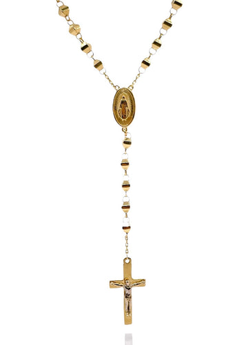 Rosary Necklace In 14 KT Yellow Gold
