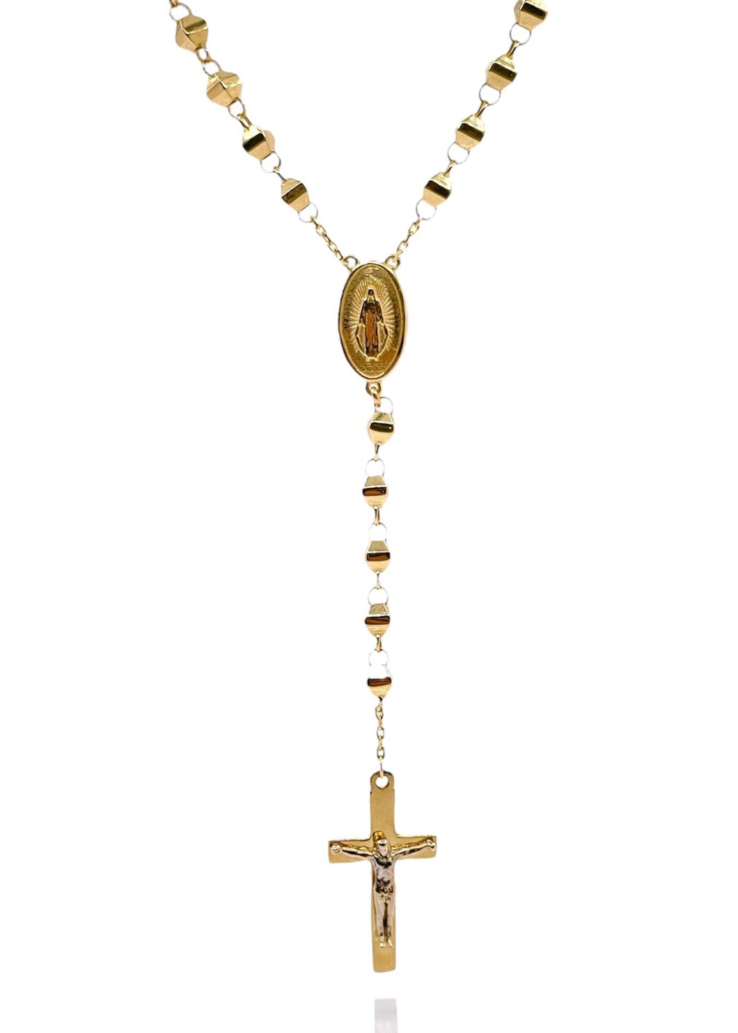 Rosary Necklace In 14 KT Yellow Gold