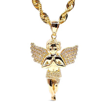 Load image into Gallery viewer, Angel Pendent In 10 KT Yellow Gold With CZ