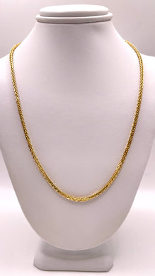 2.0mm Palm Wheat Franco Link Chain In 10 KT Yellow Or White Gold