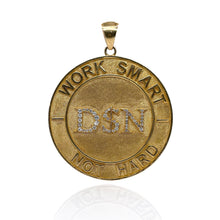 Load image into Gallery viewer, 1.00 CT. Natural Diamond Work Smart Not Hard Pendant In 10 KT Yellow Gold
