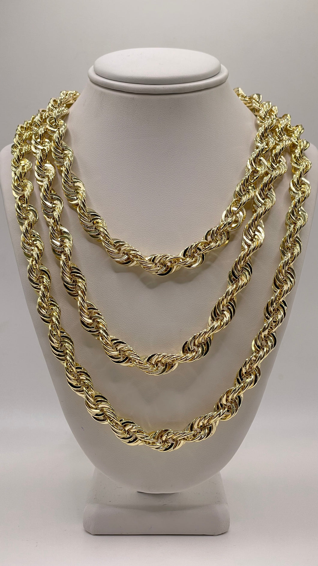 8.2mm Diamond-Cut Rope Chain In 10 KT Yellow Gold