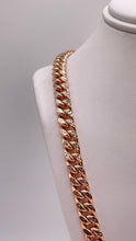 Load image into Gallery viewer, 7.4mm Diamond-Cut Cuban Link Chain In 10 KT Rose Gold