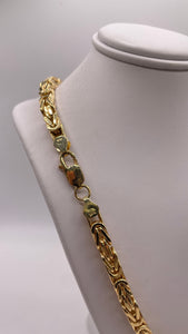 5.6mm Byzantine Link Chain In 10 KT Yellow Gold
