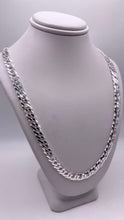 Load image into Gallery viewer, 6mm Double Curb Link Chain/Bracelet In Silver