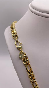 7.0mm Figaro Link Chain In 10 KT Yellow Gold