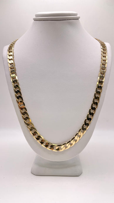 6.3mm Curb Link Chain In 10 KT Yellow Gold