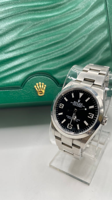 36mm Perpetual Explorer Rolex Watch With Black Dial