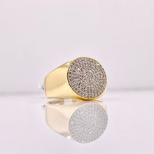 Load image into Gallery viewer, 0.58 CT. Natural Diamond Round Shape Men’s Ring In 10 KT Yellow Gold
