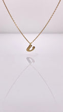 Load image into Gallery viewer, Dainty Initial Pendent &amp; Chain Combo In 10 KT Yellow Gold
