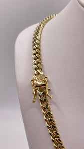 5.2mm Solid Miami Cuban Link Chain In 10 KT Yellow Gold