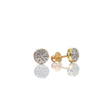 Load image into Gallery viewer, 0.15 CT. Natural Diamond Round Shape Stud Earrings In 10 KT Yellow Gold