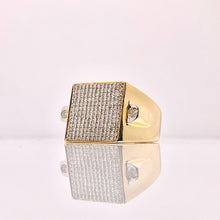 Load image into Gallery viewer, 0.73 CT. Natural Diamond Square Shape Men’s Ring In 10 KT Yellow Gold