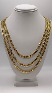 4.4mm Miami Cuban Link Chain In 10 KT Yellow Gold