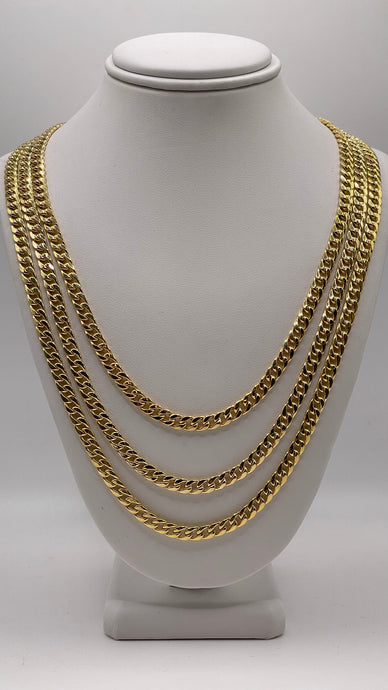 4.4mm Miami Cuban Link Chain In 10 KT Yellow Gold