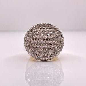 2.42 CT. Natural Diamond Round Shape Men’s Ring In 10 KT Yellow Gold