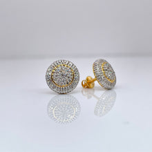 Load image into Gallery viewer, 0.72 CT. Natural Diamond Round Shape Stud Earrings In 10 KT Yellow Gold