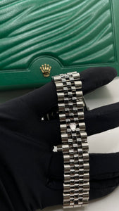 36mm DayDate Rolex Watch With Black Diamond Dial & Bezel